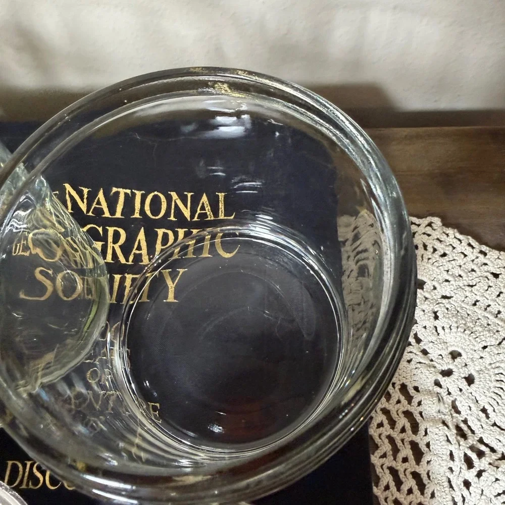 Vintage Set of 2 Glass Apothecary Jars with Silver Metal Lids and Finials